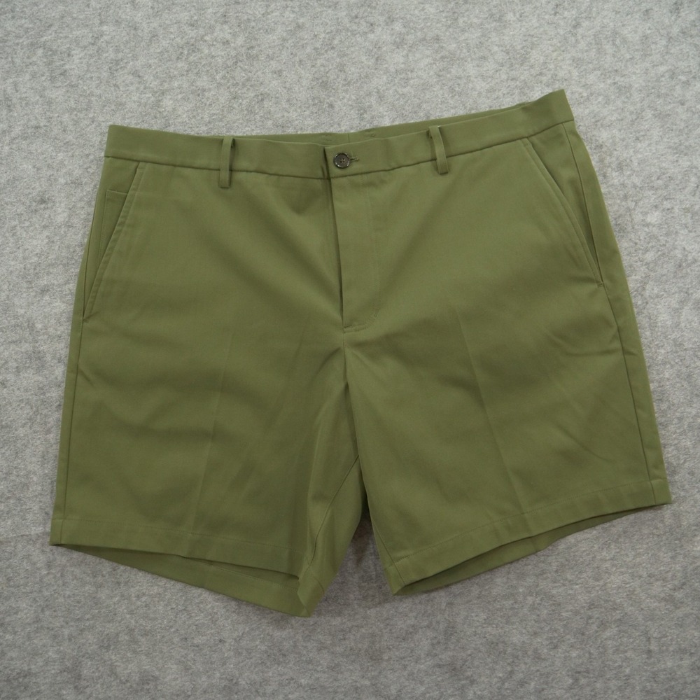 Seven For All Mankind Shorts Mens 38 Green Chino Flat Front mid Rise 8"
